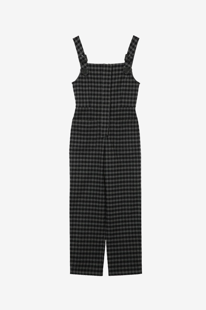CHELSEA Overall jumpsuit (Charcoal check)